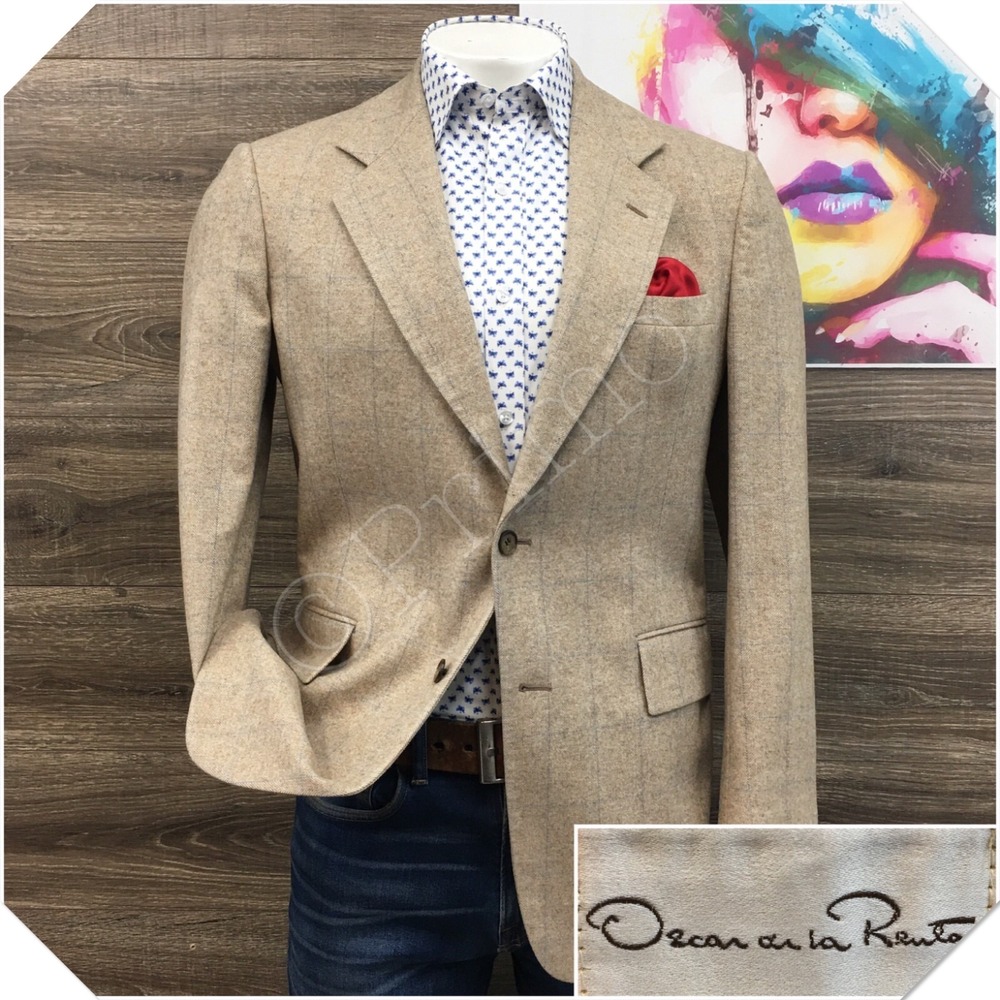 VINTAGE OSCAR de la RENTA Mens Blazer Sport Coat Casual Jacket Size 40R Suit